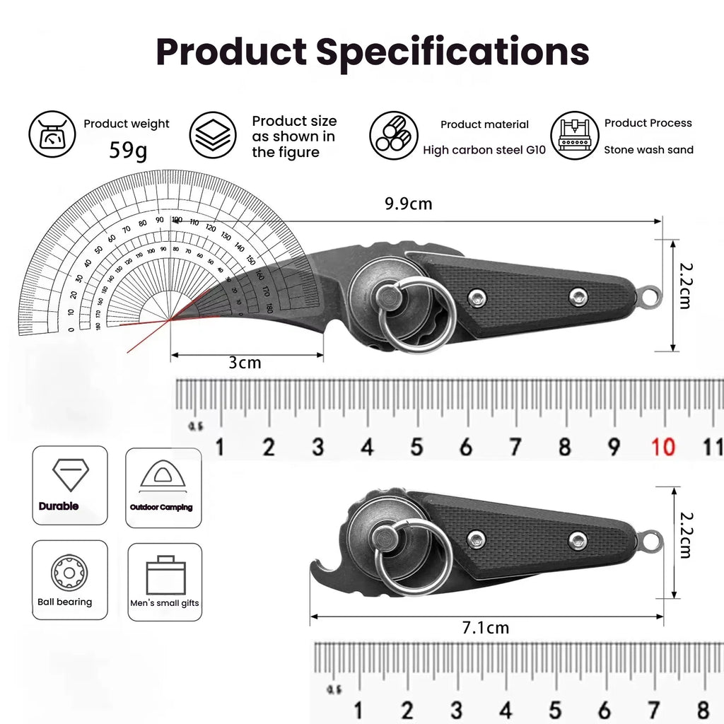 EDC Folding Pocket Knife – G10 Handle & Carbon Steel Blade Folding Pocket Knife Axl