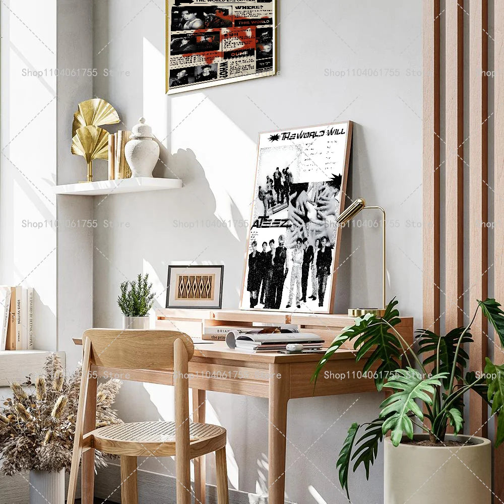 ATEEZ KPOP Wall Poster – Self-Adhesive Waterproof Sticker Wall Art Poster Axl