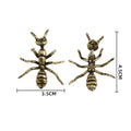 Brass Ant Figurines – Miniature Copper Insect Desk Ornament Miniature Figurine Axl A