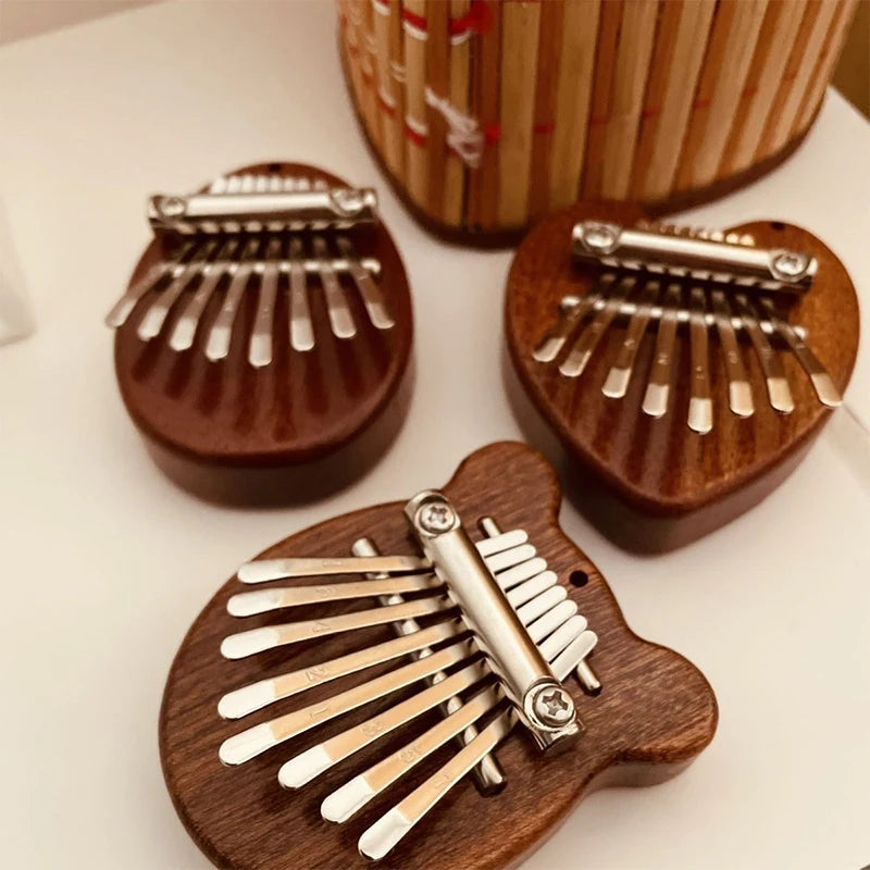 8-Key Mini Kalimba Thumb Piano Keychain – Gift for Kids Mini Thumb Piano Axl