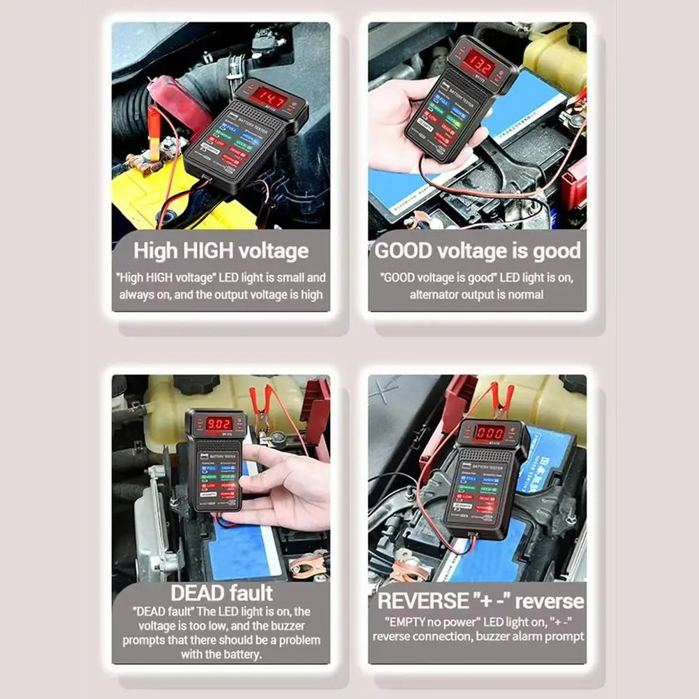 12V Car Battery Tester & Alternator Analyzer – LED Digital Battery Tester Axl