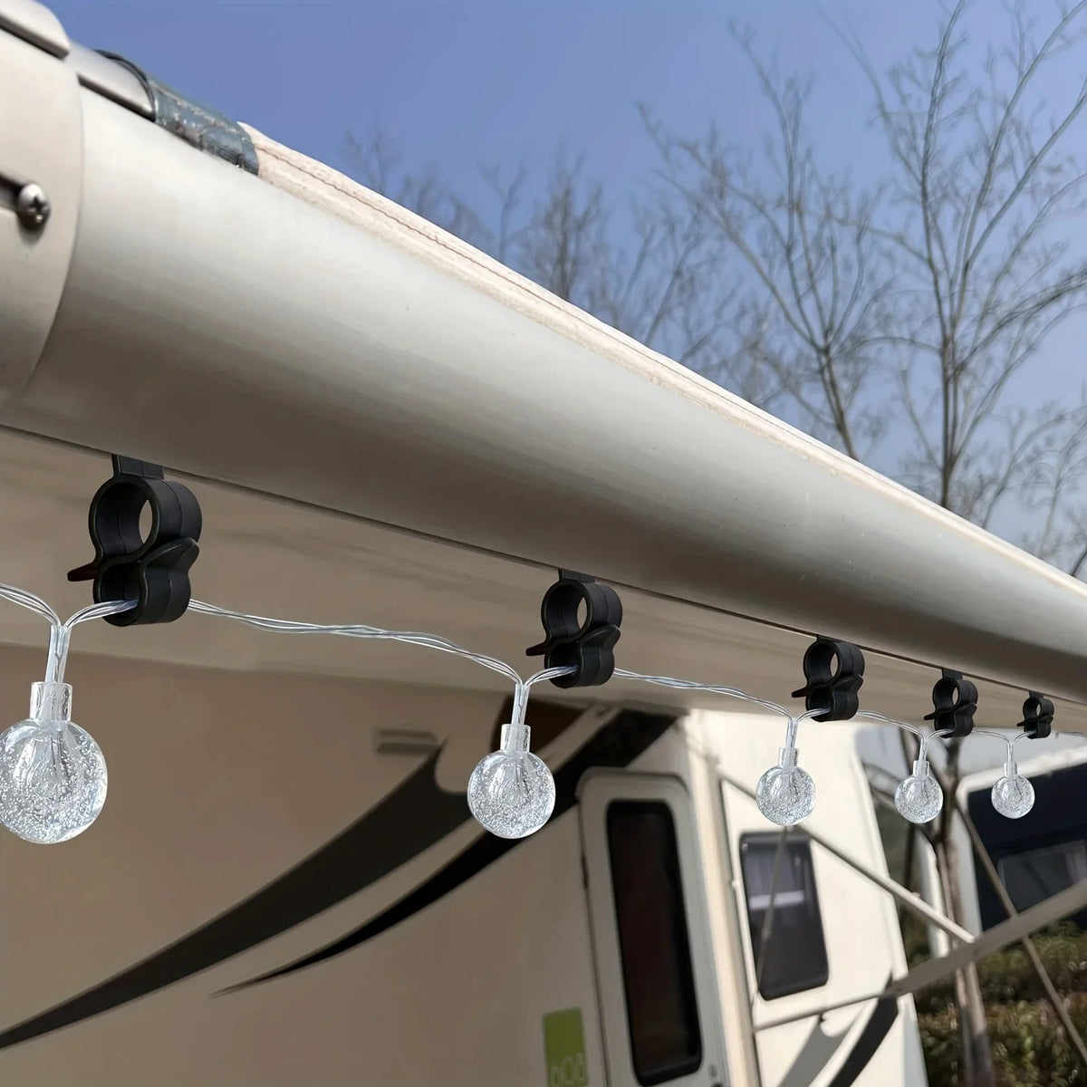 Black Awning Clip for Rope Light – Roller Bar Channel Hook Awning Clip Axl