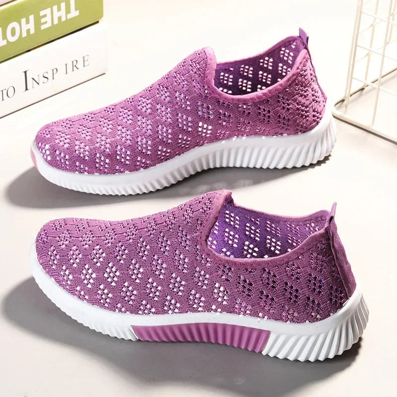 Women's Air Mesh Slip-On Sneakers – Breathable Casual Sports Shoe Women's Sneakers Axl