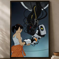 Game Portal HD Self-Stick Wall Art Poster – Waterproof Decor Wall Art Poster Axl White06 40X50cmNoframe