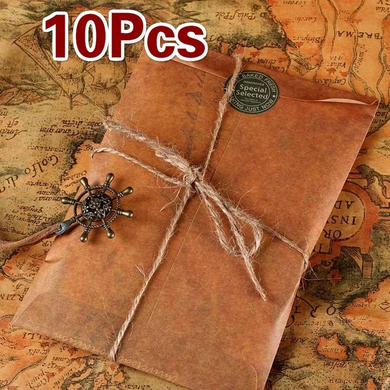 10-Pack Vintage Brown Kraft Envelopes – Retro Letter & Gift Kraft Paper Envelopes Axl 10Pcs lot
