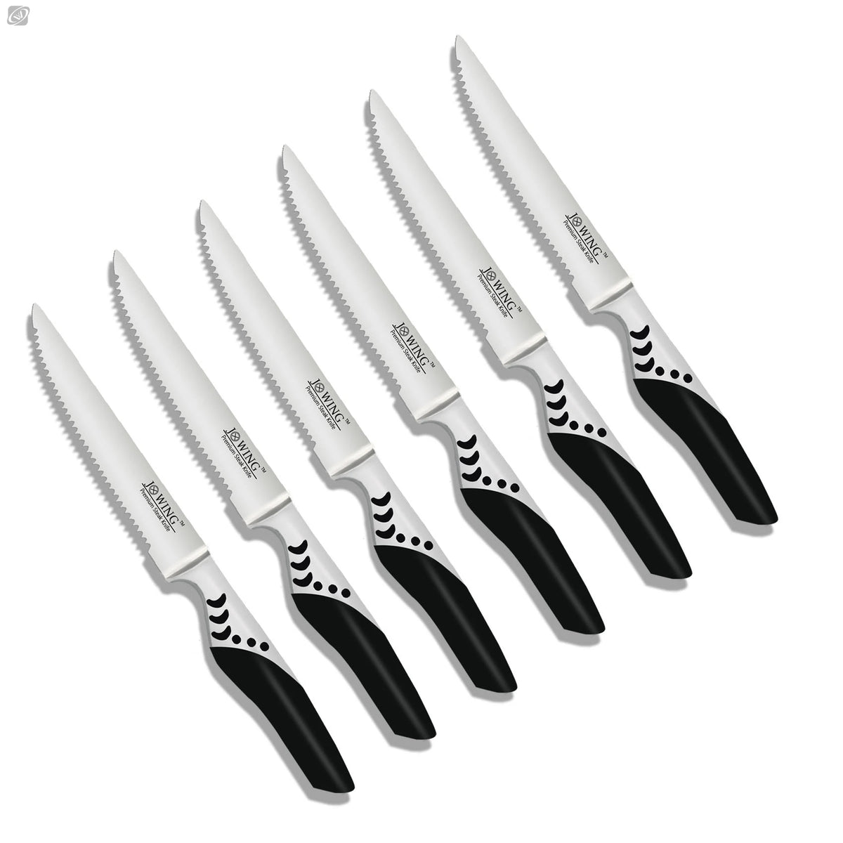 Serrated Steak Knives Set – 1.4116 German Steel Blade Steak Knife Set Axl 6 Pc Knife Set