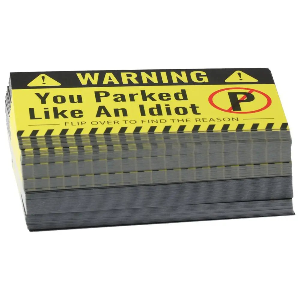 100 Funny Bad Parking Cards – Multi-Violation Notice Pack Novelty Parking Cards Axl WHITE