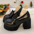 Retro Mary Jane Platform Heels – Women's Thick Sole Pumps Platform Mary Janes Axl Black light 40