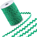 Green Ric Rac Trim Ribbon 5mm x 100m | Wave Fringe Sewing Sewing Trim Ribbon Axl AECH04-18343