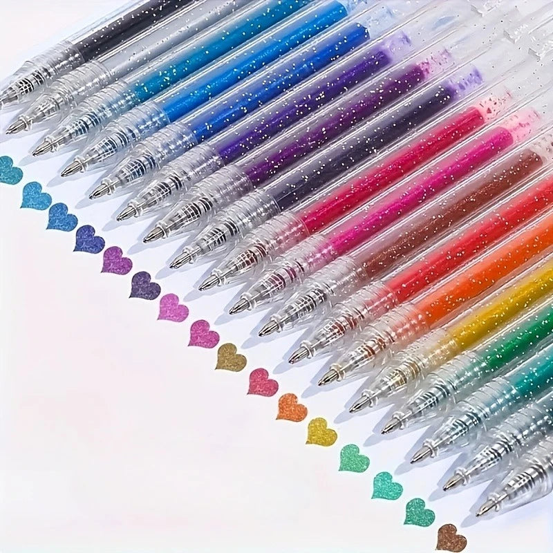 Glitter Ballpoint Pen Set – Journals, Scrapbooks & Art Projects Glitter Gel Pen Set Axl
