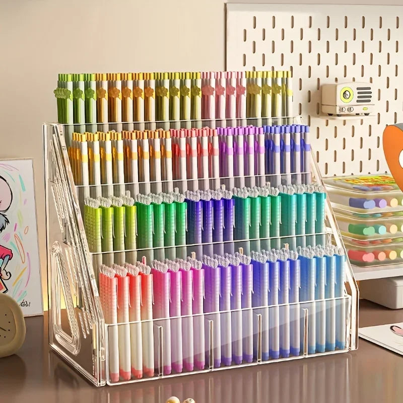 Large Capacity Acrylic Pen Holder & Desk Organizer Desk Pen Organizer Axl