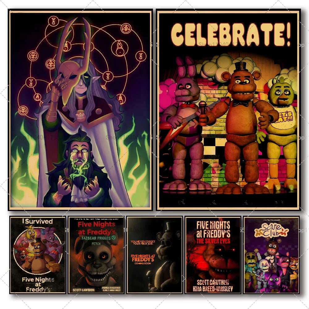 Five Nights at Freddy's Wall Poster – Self-Adhesive Waterproof Wall Art Poster Axl