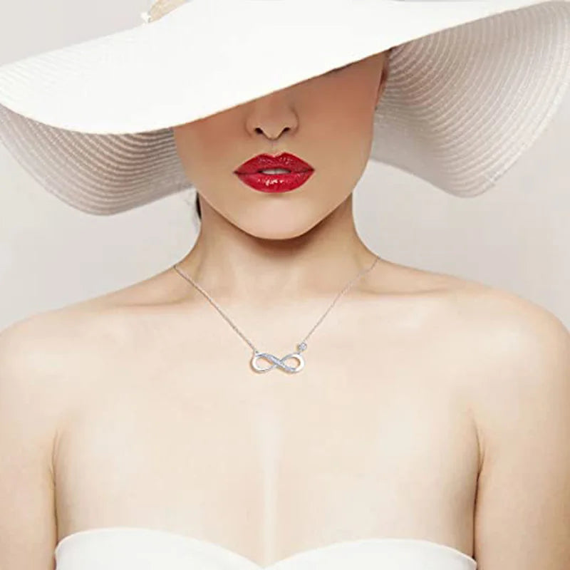 Huitan Cubic Zirconia Pendant Necklace – Silver Tone Women Pendant Necklace Axl