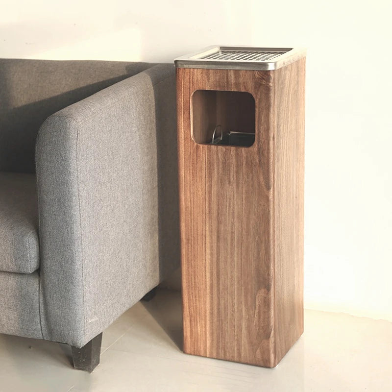 Nordic Solid Wood Tall Trash Bin – Modern Kitchen Waste Bin Tall Wooden Trash Bin Axl
