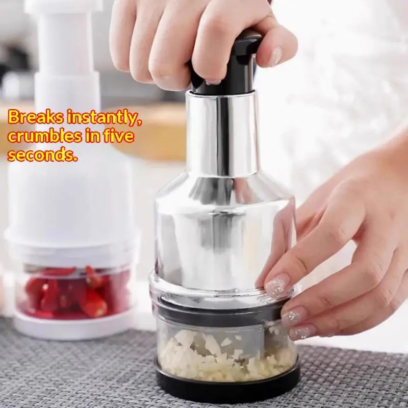 Manual Garlic Press Chopper – Stainless Steel Mincer & Slicer Garlic Press Chopper Axl
