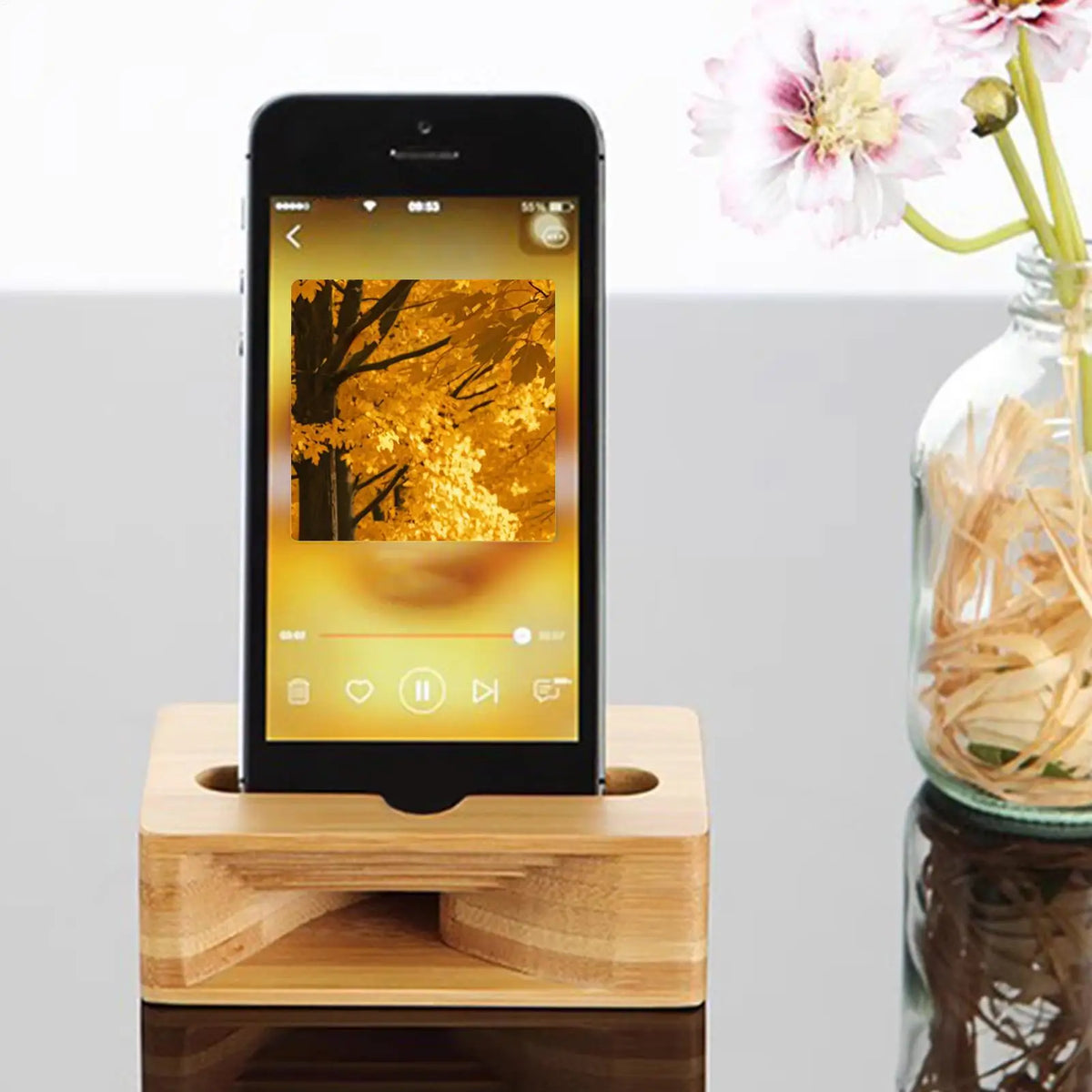 Wooden Phone Holder Passive Speaker Amplifier Dock Stand Phone Amplifier Stand Axl