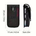 Oxford Flip-Top Phone Waist Bag with Pen Slot | Belt Pouch Phone Waist Bag Axl Black