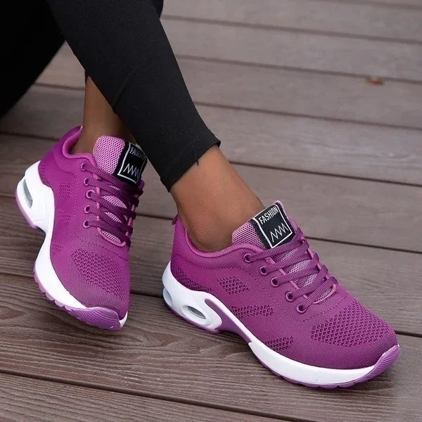 Women's Mesh Platform Sneakers – Breathable Chunky Running Shoes Platform Sneakers Axl PURPLE 40