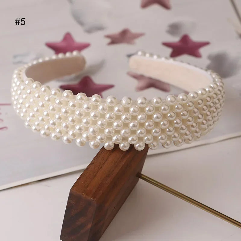 Retro Pearl Headbands for Women – Elegant Hair Accessories Pearl Hair Headband Axl 5