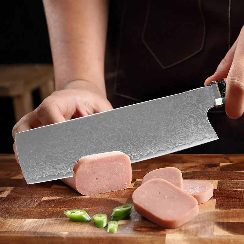 InLeung 67-Layer Damascus VG10 Japanese Chef Knife – 20.5cm Damascus Chef Knife Axl