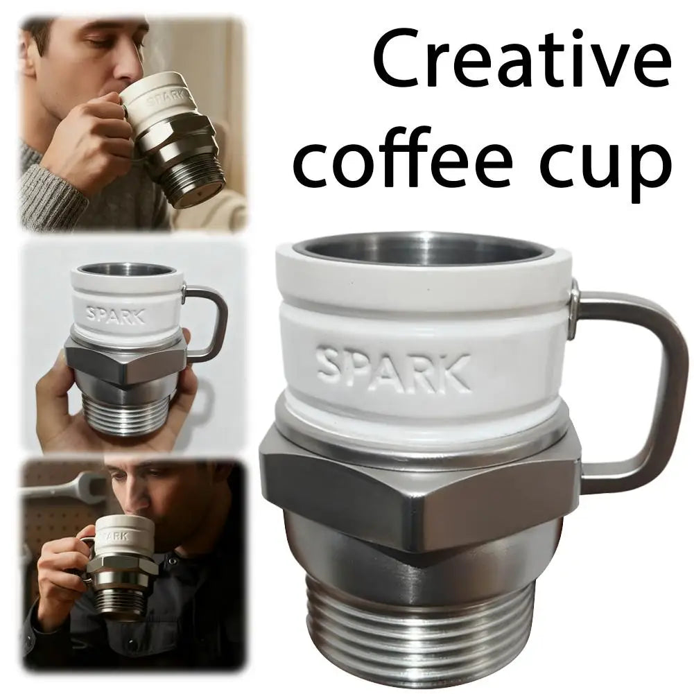 Spark Plug Coffee Mug – Novelty Engine Cup for Car Lovers Novelty Coffee Mug Axl