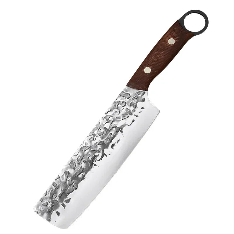 InLeung Chef Cleaver Knife – Stainless Steel Wood Handle Chef Cleaver Knife Axl A Knife