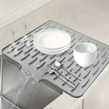 Silicone Sink Mat with Built-In Drain | Non-Slip Dish Drying Tray Silicone Sink Mat Axl 1pcs