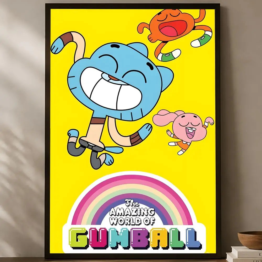 Amazing World of Gumball Self-Stick HD PVC Wall Art Poster Wall Art Poster Axl White06 50X70cmNoframe