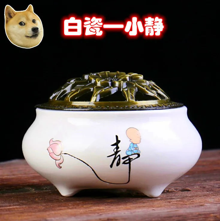 Ceramic Incense Burner – Sandalwood Box & Incense Diffuser Incense Burner Axl quiet