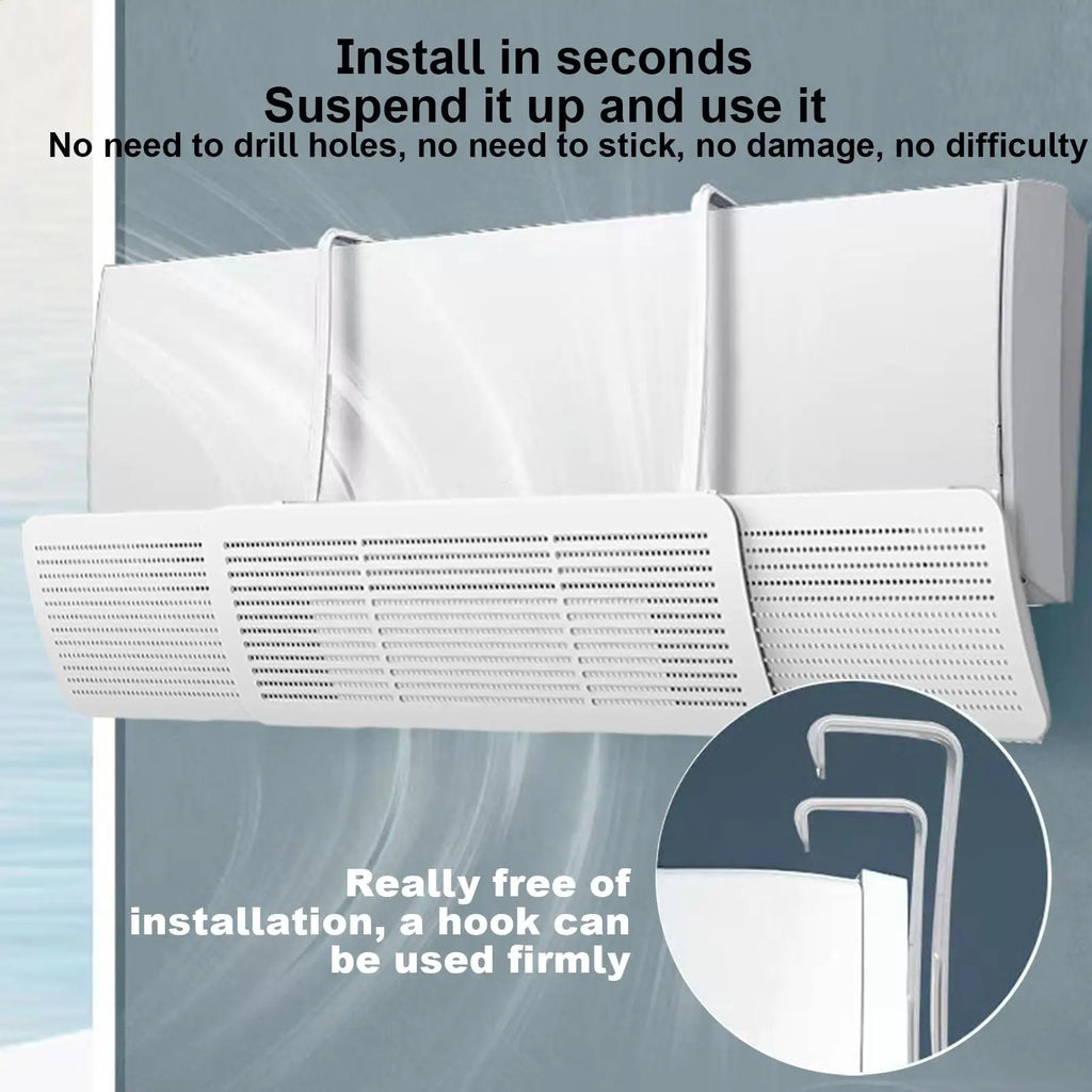 Wall-Mounted AC Air Deflector – Adjustable Airflow Baffle AC Air Deflector Axl