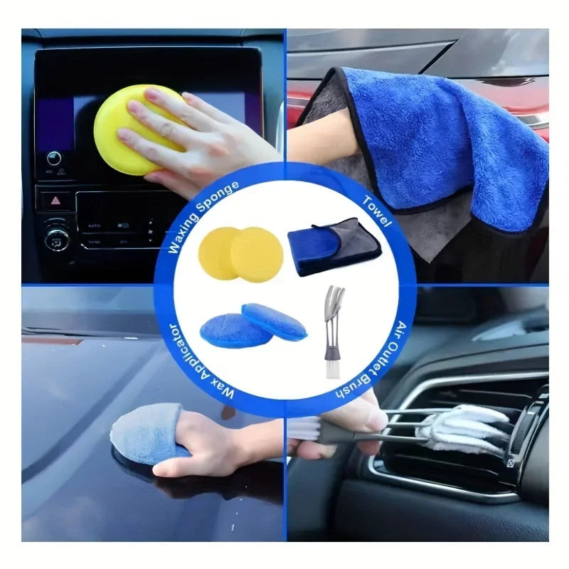 Car Interior Cleaning Brush Set – Drill, Vent & Wheel Hub Kit Car Detailing Brush Set Axl