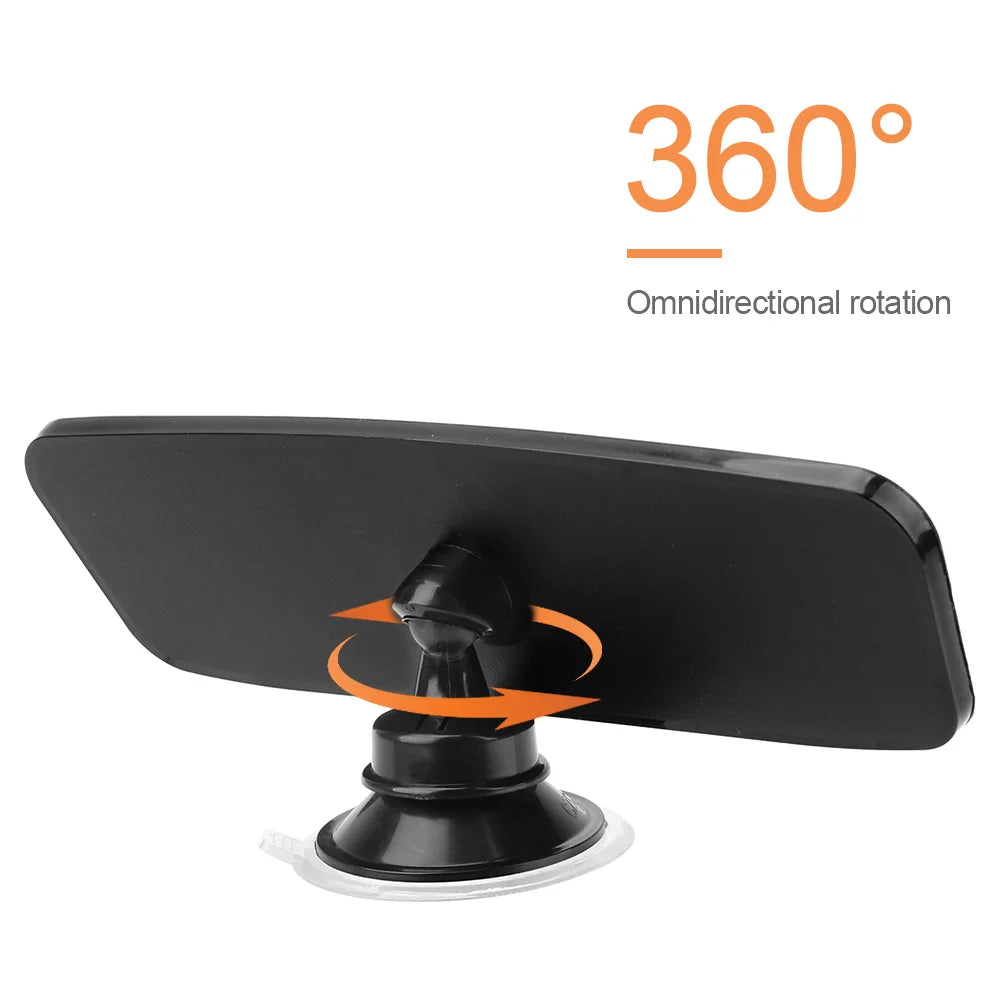 Wide-Angle Interior Rearview Mirror | Universal Suction Cup Interior Car Mirror Axl 240x65 mm