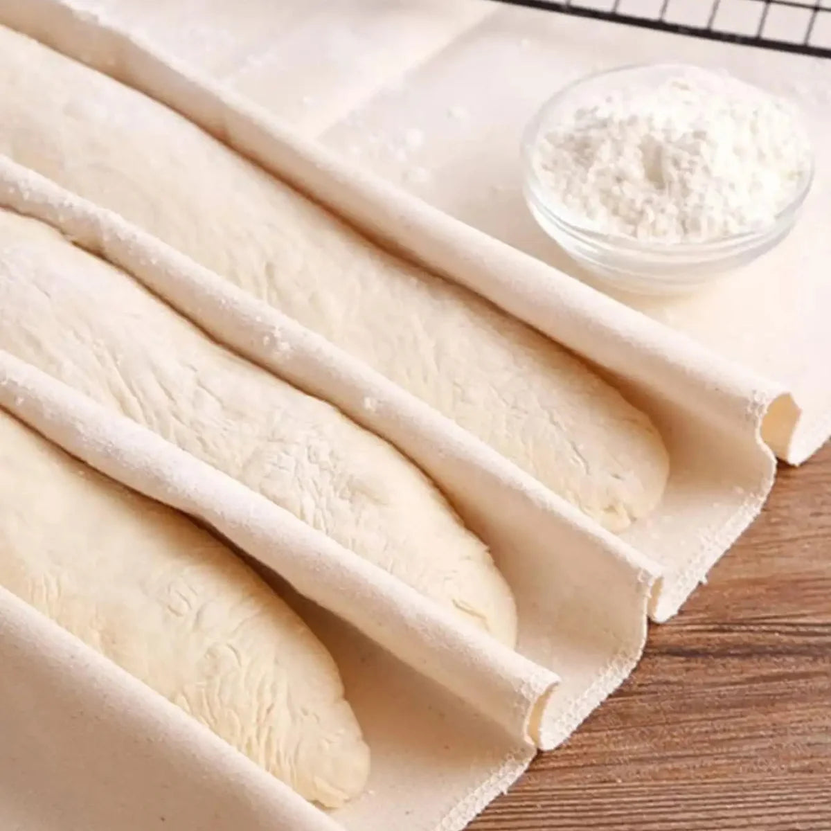 Natural Cotton Dough Proofing Cloth – Reusable Baker's Couche Dough Proofing Cloth Axl