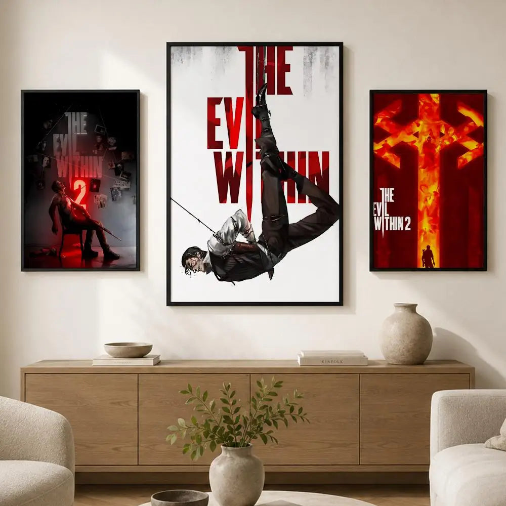 The Evil Within Poster – Waterproof Self-Adhesive HD Wall Art Wall Art Poster Axl