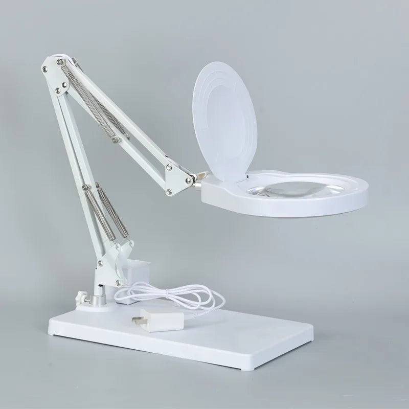 Desktop Magnifying Glass – 80 LED Lights, Adjustable Brightness Illuminated Magnifier Axl black 10X