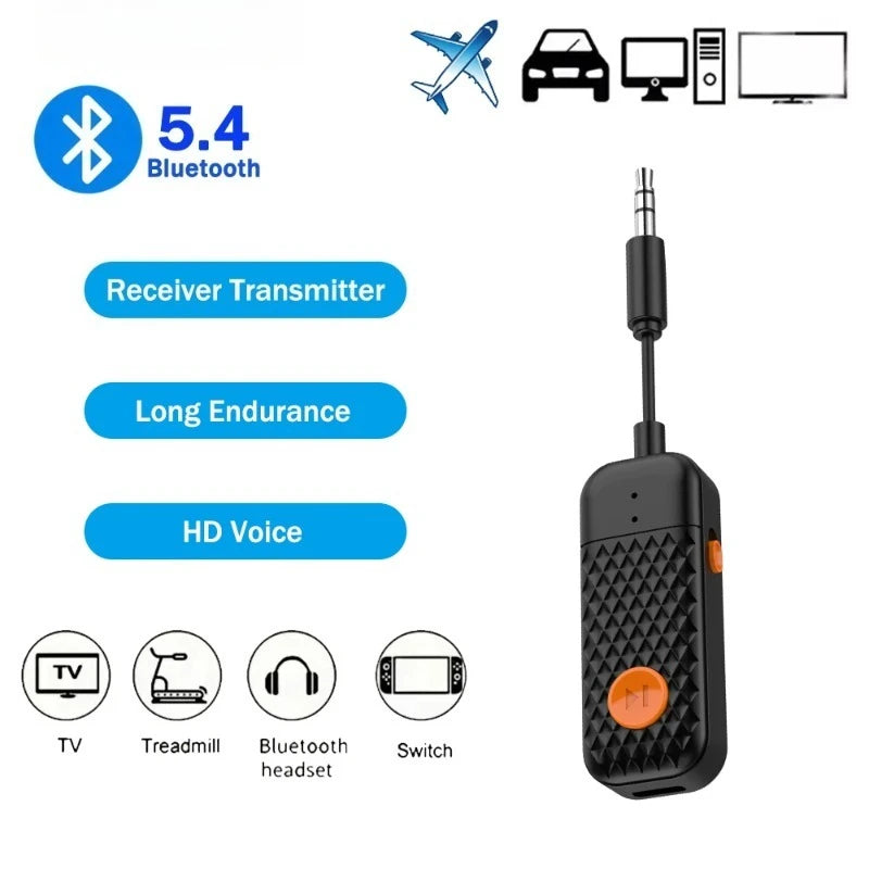Bluetooth 5.4 Audio Transmitter & Receiver – 3.5mm AUX Adapter Bluetooth Audio Adapter Axl