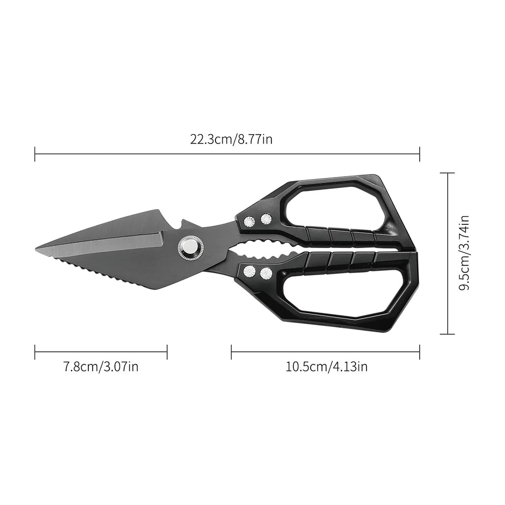 7-in-1 Kitchen Scissors – Bone Cutter, Fish Scraper & Opener Kitchen Scissors Axl