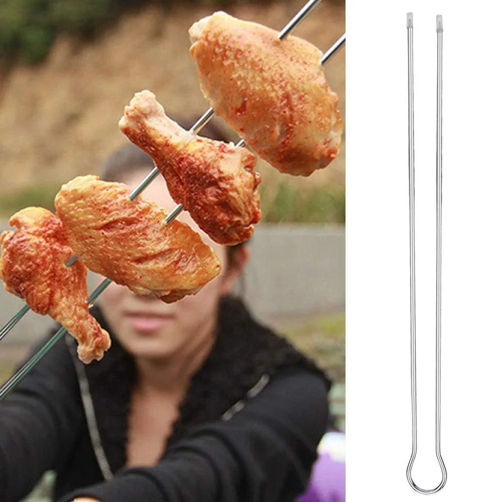 Stainless Steel U-Double BBQ Skewer Set – 6, 10 or 12 Pcs BBQ Skewer Set Axl