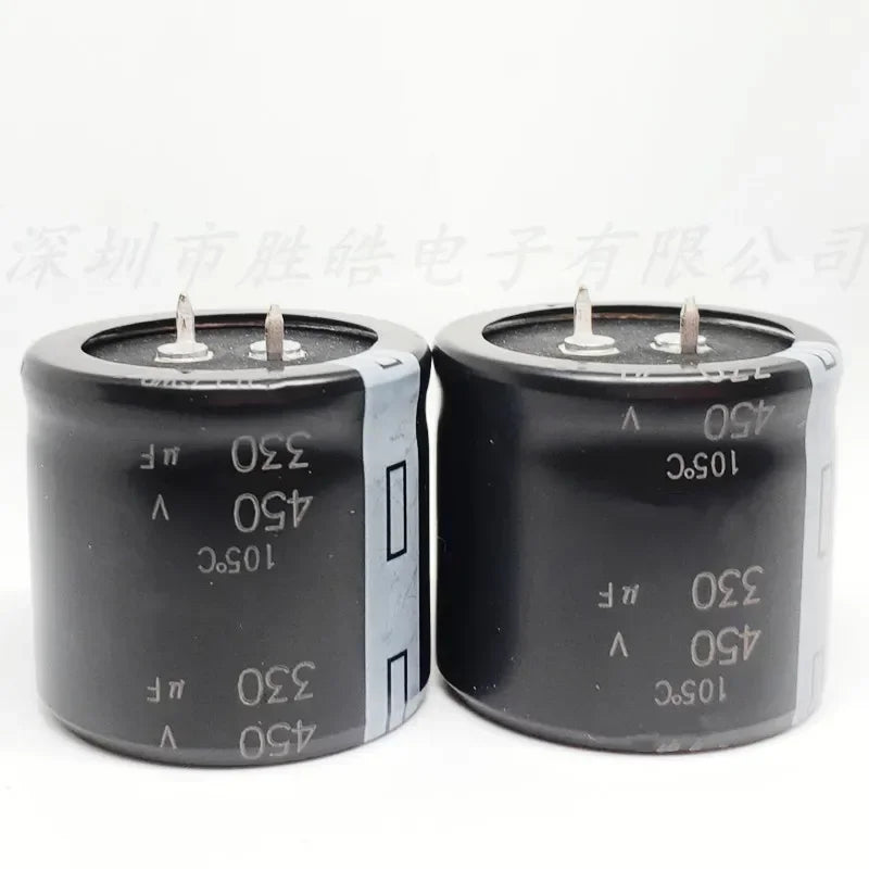 NioCen 450V 330UF Aluminum Electrolytic Capacitors 30x40mm 2-Pack Electrolytic Capacitor Axl