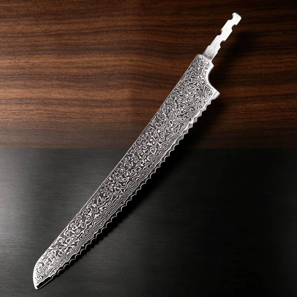 Hand-Forged Damascus Steel Unfinished Cleaver Blade Blank Knife Making Blank Axl Bread Blade