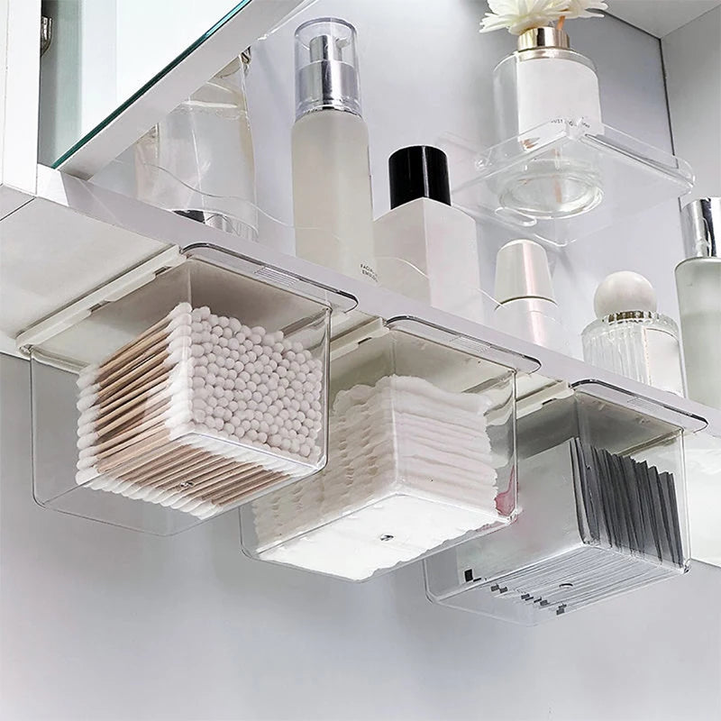 Transparent Pull-Out Drawer Storage Box for Bathroom Cabinet Bathroom Storage Box Axl