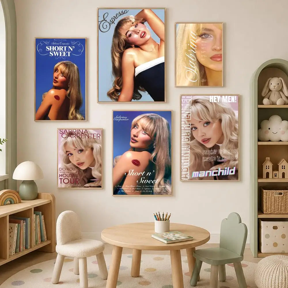 Sabrina Carpenter Poster – Self-Stick HD Wall Art Decor Music Wall Poster Axl