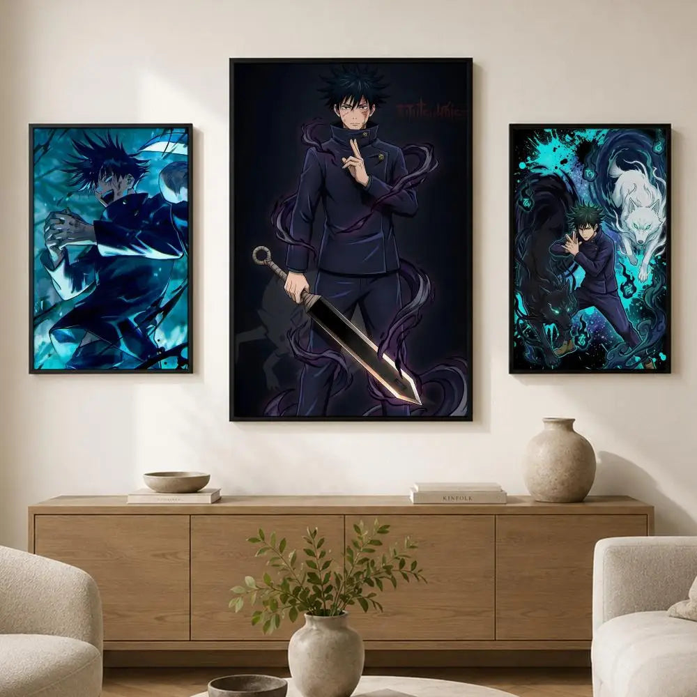 Megumi Fushiguro Waterproof Self-Adhesive Wall Poster | HD Art Anime Wall Poster Axl