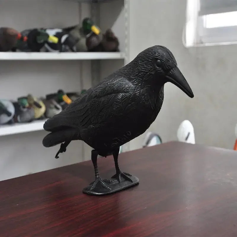 Realistic Black Crow Decoy – Outdoor Pigeon & Bird Repellent Bird Deterrent Decoy Axl