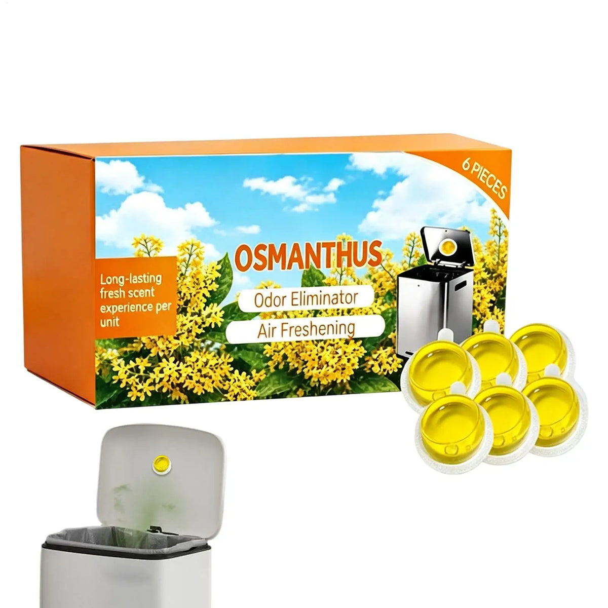 Trash Can Freshener 6-Pack – Citrus Gel Odor Absorber Trash Can Deodorizer Axl Default Title