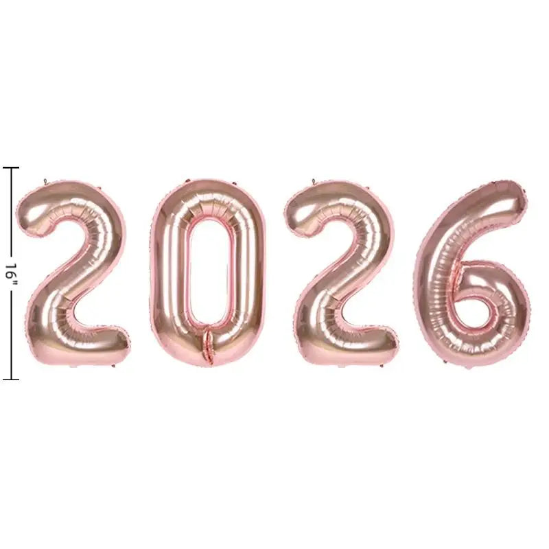 2026 Number Foil Balloon 16" – Colorful Party Decoration Foil Number Balloon Axl