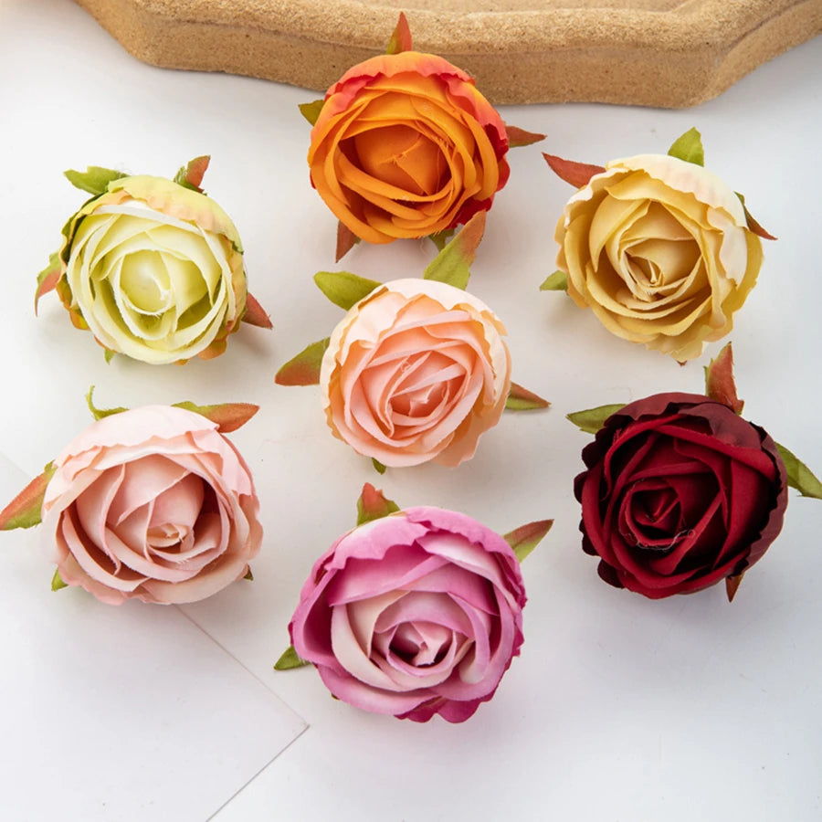 Silk Artificial Rose Heads 10/20 Pcs – Wedding & Home Decor Artificial Silk Flowers Axl
