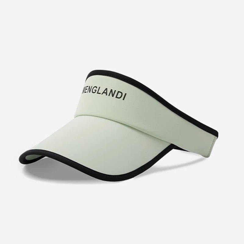 Women's Long Brim UV Visor Cap – Open Top Summer Sports Hat Sun Visor Cap Axl Light green