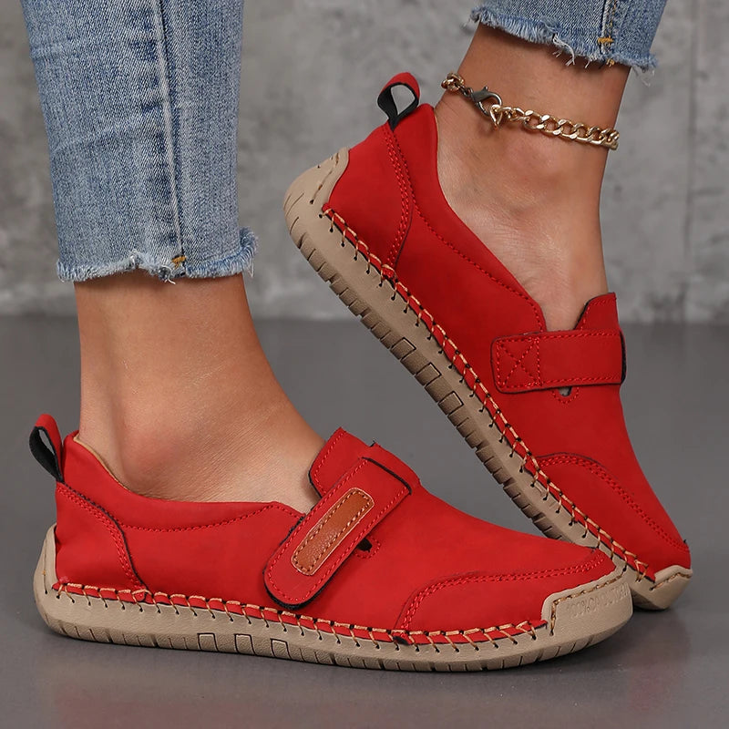 Women's Slip-On Loafers – Casual Leather Moccasin Walking Shoes Women's Slip-On Loafers Axl