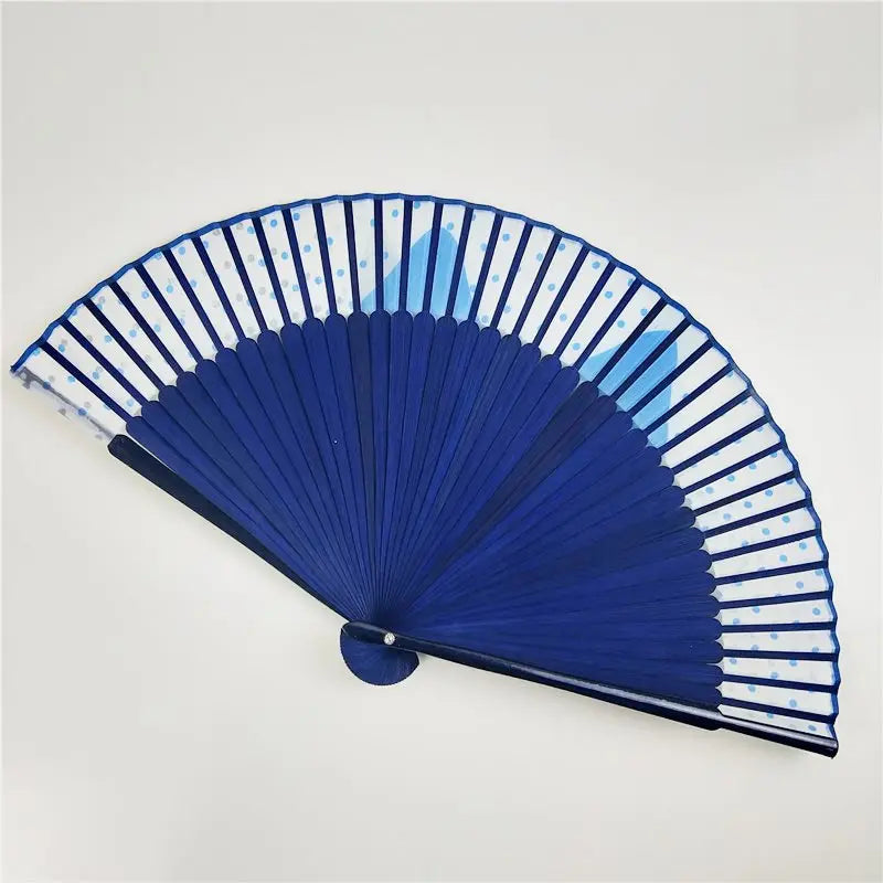 Japanese Silk Folding Hand Fan – Anime Cat Design & Tassel Folding Hand Fan Axl